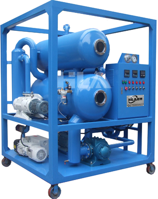 इलेक्ट्रिक कोल्ड स्टील 9000L ट्रांसफार्मर तेल निस्पंदन मशीन 0-80C तापमान के लिए डबल वैक्यूम पंप के साथ