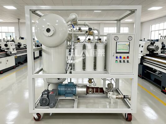 तेल चिपचिपाहट रेंज 10-400 CSt टरबाइन तेल निस्पंदन मशीन टरबाइन तेल डीगैसीकरण और पायसीकरण मान के साथ 15 मिनट से कम GBF 7305