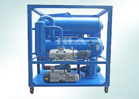 इलेक्ट्रिक कोल्ड स्टील 9000L ट्रांसफार्मर तेल निस्पंदन मशीन 0-80C तापमान के लिए डबल वैक्यूम पंप के साथ