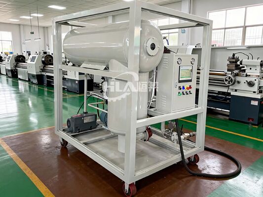 तेल चिपचिपाहट रेंज 10-400 CSt टरबाइन तेल निस्पंदन मशीन टरबाइन तेल डीगैसीकरण और पायसीकरण मान के साथ 15 मिनट से कम GBF 7305